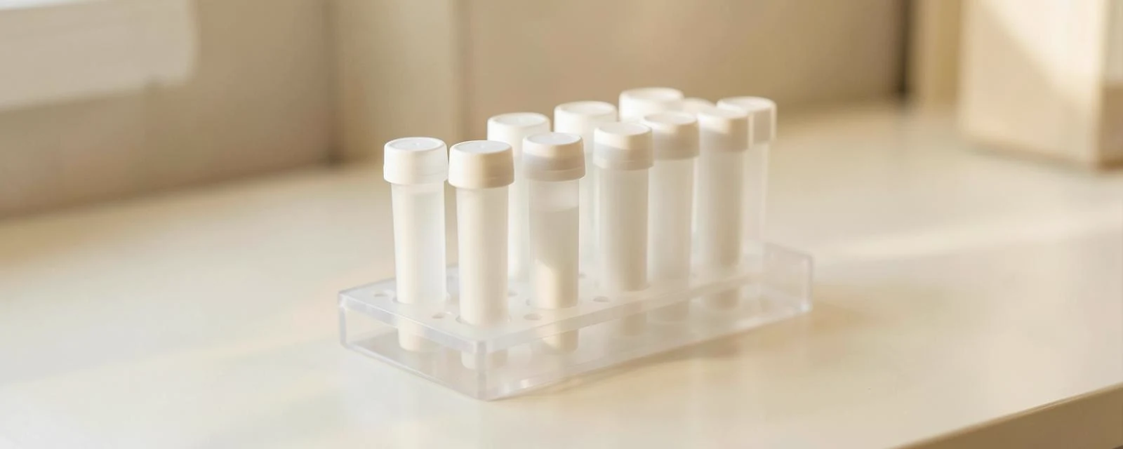 Blood sample tubes prepared for cholesterol and lipid testing